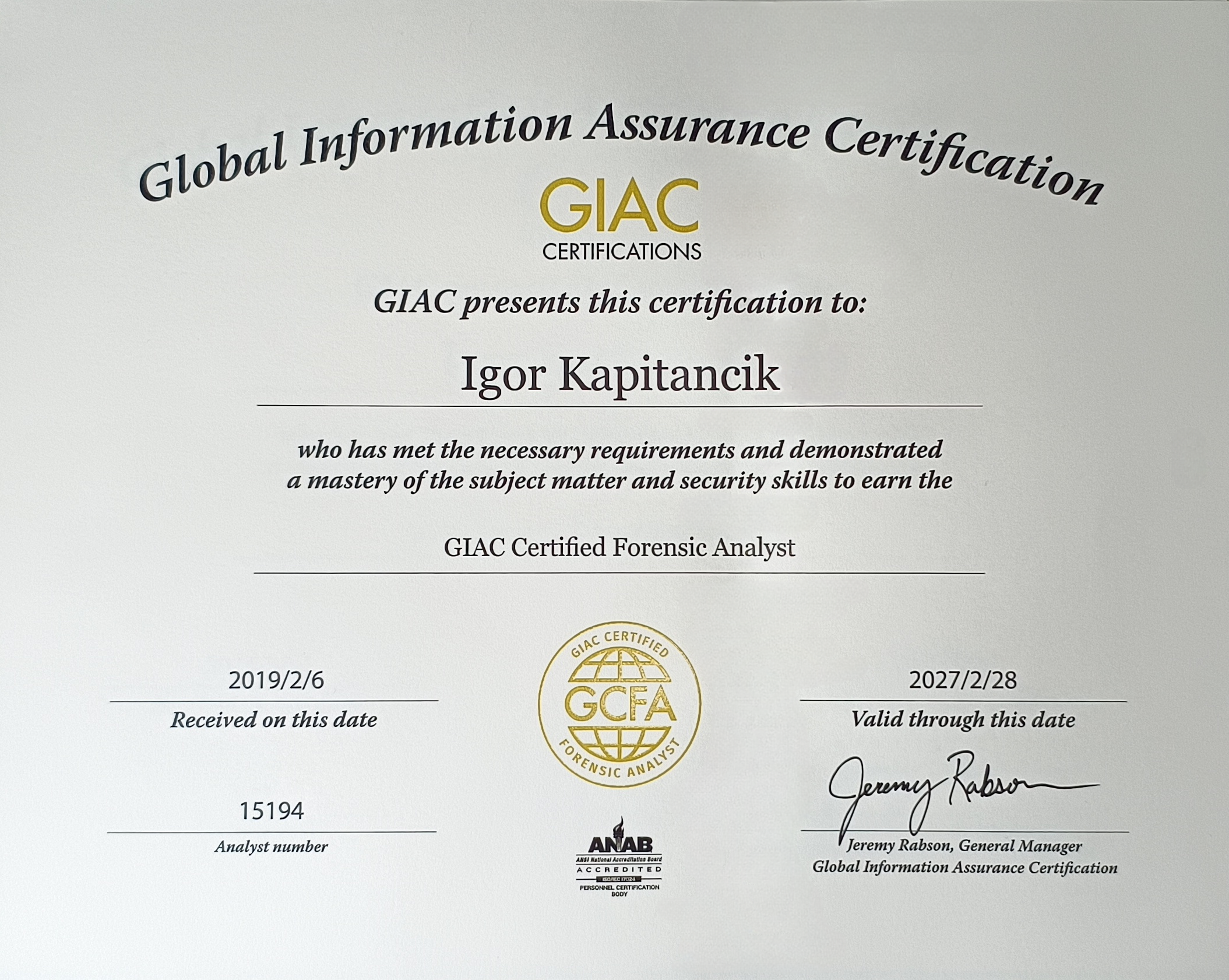 GCFA 2022